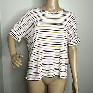 Lulus Terry Multi Striped Twist Open Back Tee